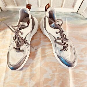 Sam-edelman Women's Silver and White Trainers